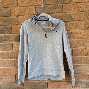 Vineyard Vines Gray Salt Water Quarter-Zip Size S